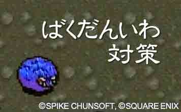 ばくだんいわ対策